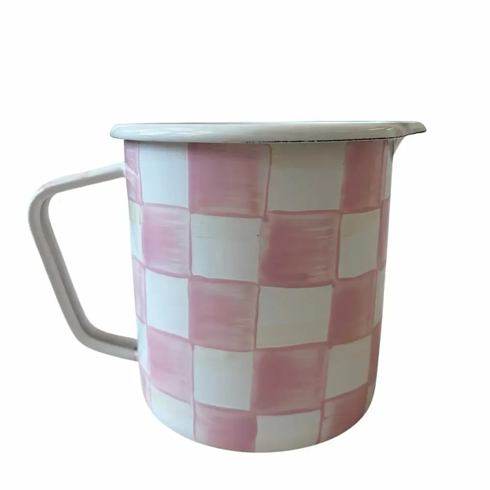 MacKenzie-Childs Rosy Check 7 Cup Measuring Cup Hand Painted New